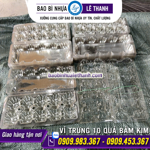 VỈ TRỨNG NHỰA 10 QUẢ BẤM KIM