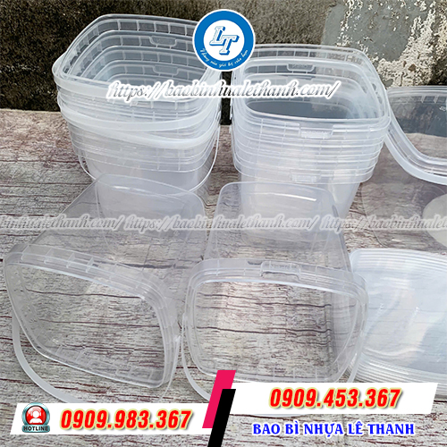 Xô nhựa vuông nắp đậy kín Xô nhựa vuông nắp đậy kín