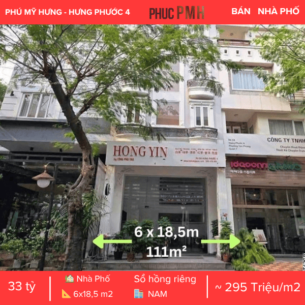 NHÀ PHỐ MẶT TIỀN HƯNG PHƯỚC 4 PHÚ MỸ HƯNG – CÓ THANG MÁY – SẴN DÒNG TIỀN 80 TRIỆU/THÁNG