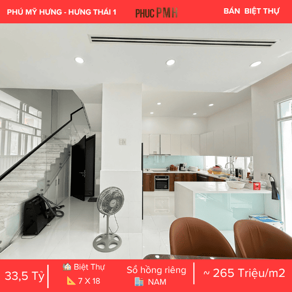BIỆT THỰ LIỀN KỀ HƯNG THÁI 1 – PHÚ MỸ HƯNG – KHÔNG GIAN SỐNG ĐẲNG CẤP