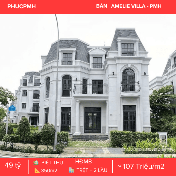 BÁN BIỆT THỰ COMPOUND AMELIE VILLA – KHU ĐÔ THỊ PHÚ MỸ HƯNG – DIỆN TÍCH LỚN 350M2