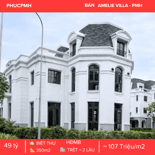 BÁN BIỆT THỰ COMPOUND AMELIE VILLA – KHU ĐÔ THỊ PHÚ MỸ HƯNG – DIỆN TÍCH LỚN 350M2
