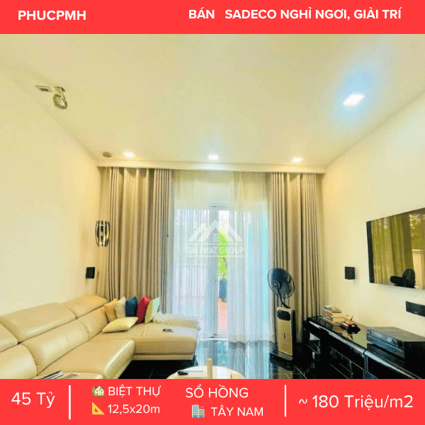 TẬN HƯỞNG CUỘC SỐNG THƯỢNG LƯU TẠI BIỆT THỰ ĐƠN LẬP SADECO TÂN PHONG NGAY SAU LƯNG SC VIVOCITY