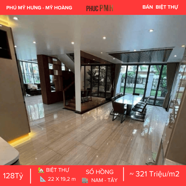 BIỆT THỰ ĐƠN LẬP CÓ HỒ BƠI TRUNG TÂM PHÚ MỸ HƯNG, DIỆN TÍCH 420M², CĂN GÓC 2 MẶT TIỀN, ĐANG CÓ DÒNG TIỀN 140 TRIỆU/THÁNG