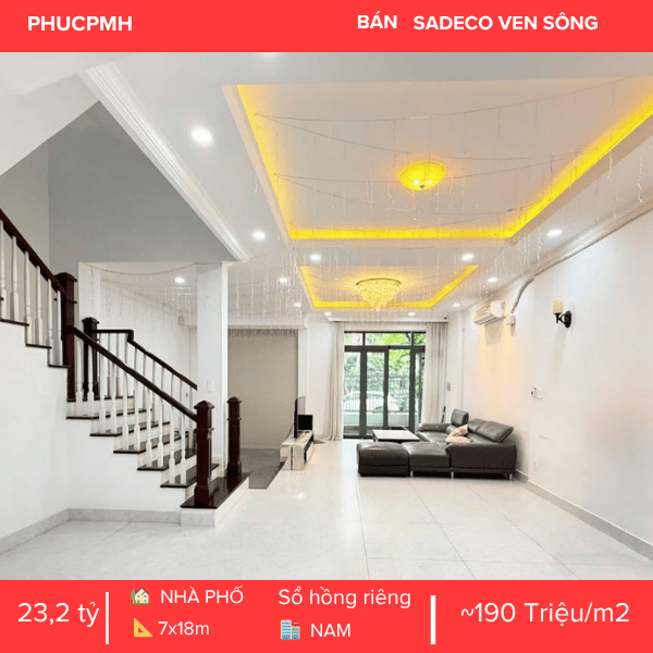  SIÊU PHẨM BIỆT THỰ SADECO VEN SÔNG Q7 – VỊ TRÍ ĐẮC ĐỊA LÔ E23 – HƯỚNG NAM MÁT MẺ