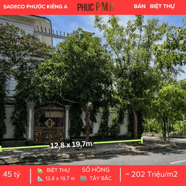 BÁN BIỆT THỰ GÓC 2 MẶT TIỀN KDC SADECO PHƯỚC KIỂNG – FULL NỘI THẤT CAO CẤP – CÓ THANG MÁY