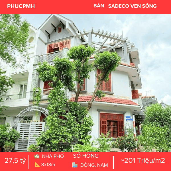 💎SIÊU PHẨM GÓC 2 MẶT TIỀN – VỊ TRÍ VÀNG ĐẮC ĐỊA – ĐẲNG CẤP SADECO VEN SÔNG
