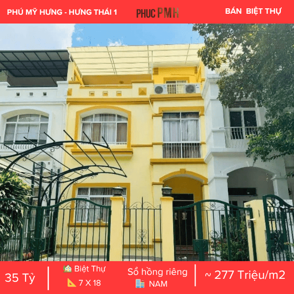 BIỆT THỰ HƯNG THÁI 1 – KHU COMPOUND BIỆT LẬP ĐẲNG CẤP – HƯỚNG NAM ĐẠI CÁT