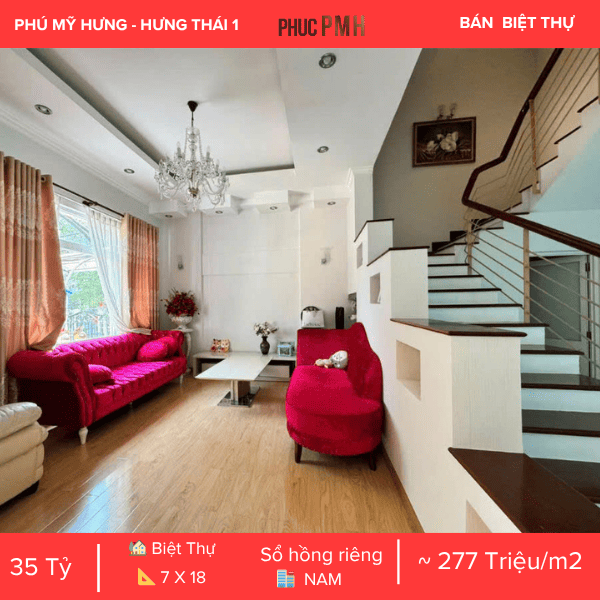 BIỆT THỰ HƯNG THÁI 1 – KHU COMPOUND BIỆT LẬP ĐẲNG CẤP – HƯỚNG NAM ĐẠI CÁT