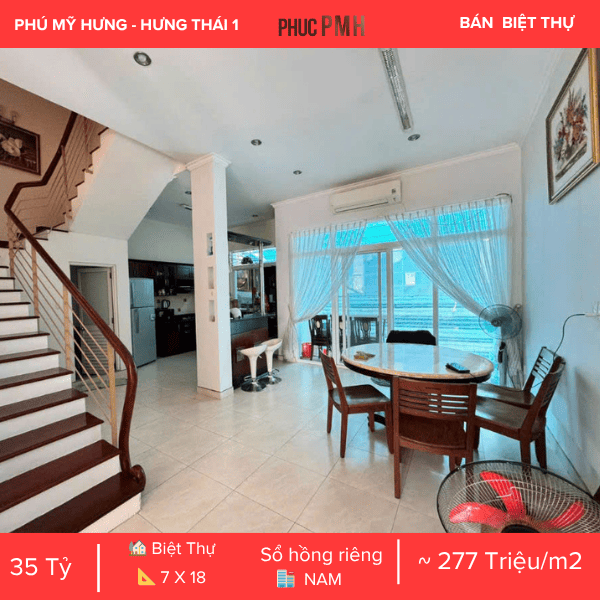 BIỆT THỰ HƯNG THÁI 1 – KHU COMPOUND BIỆT LẬP ĐẲNG CẤP – HƯỚNG NAM ĐẠI CÁT