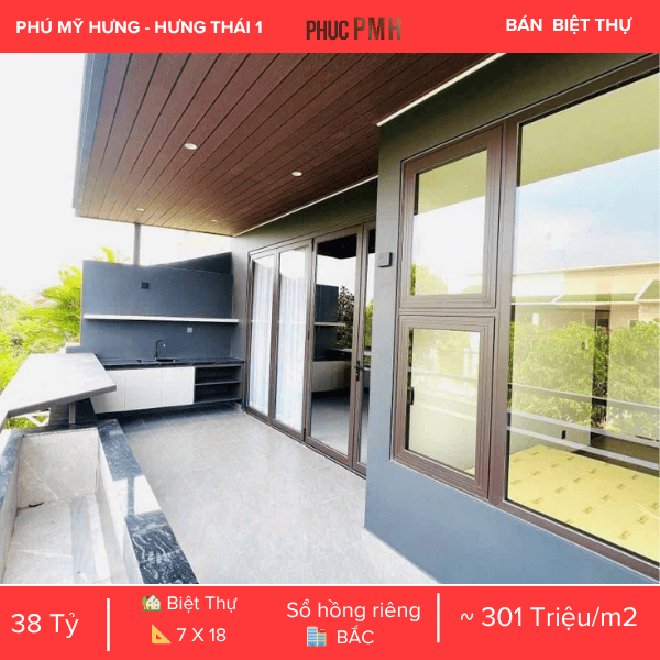 BIỆT THỰ HƯNG THÁI 1 PHÚ MỸ HƯNG – NHÀ MỚI ĐẸP 100%, CÓ HỢP ĐỒNG THUÊ CAO