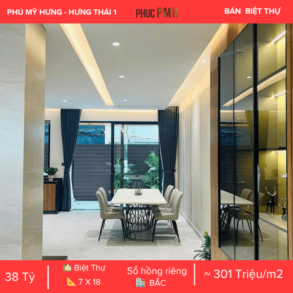 BIỆT THỰ HƯNG THÁI 1 PHÚ MỸ HƯNG – NHÀ MỚI ĐẸP 100%, CÓ HỢP ĐỒNG THUÊ CAO