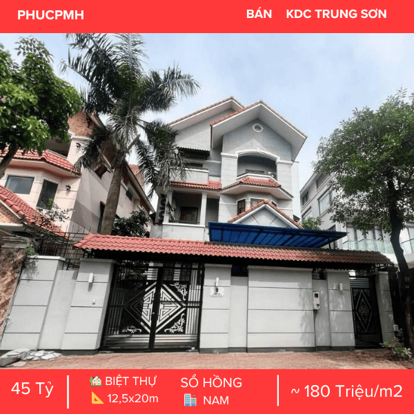 BÁN BIỆT THỰ KDC TRUNG SƠN – ĐƯỜNG SỐ 26 – TRỆT