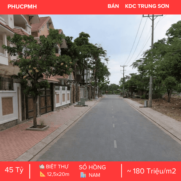 BÁN BIỆT THỰ KDC TRUNG SƠN – ĐƯỜNG SỐ 26 – TRỆT