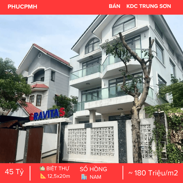BÁN BIỆT THỰ KDC TRUNG SƠN – ĐƯỜNG SỐ 26 – TRỆT