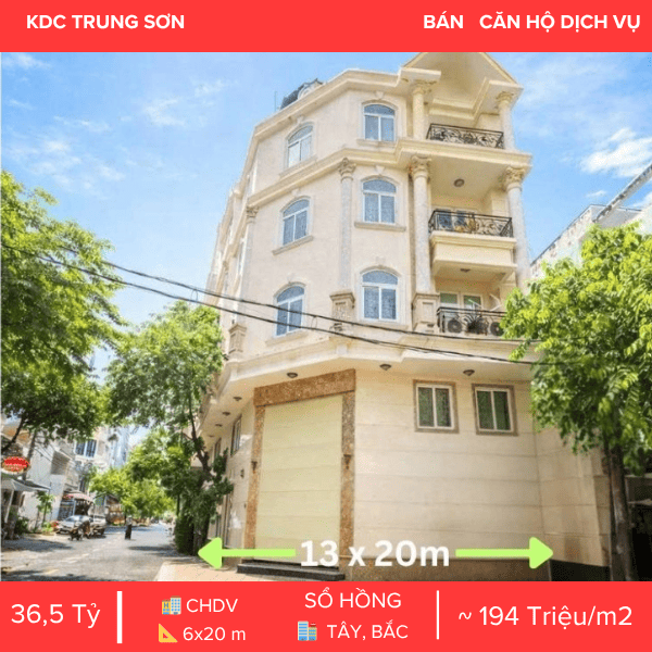 SIÊU PHẨM TÒA NHÀ CHDV CĂN GÓC KDC TRUNG SƠN – 34 PHÒNG RỘNG RÃI – DÒNG TIỀM NĂNG 200TR/THÁNG