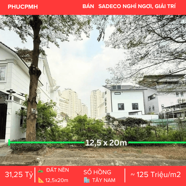 ĐẤT BIỆT THỰ ĐƠN LẬP A70 – KDC SADECO NGHỈ NGƠI GIẢI TRÍ – SAU LƯNG SC VIVO CITY & KỀ CẬN PHÚ MỸ HƯNG