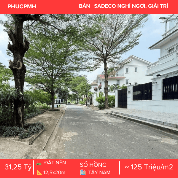 ĐẤT BIỆT THỰ ĐƠN LẬP A70 – KDC SADECO NGHỈ NGƠI GIẢI TRÍ – SAU LƯNG SC VIVO CITY & KỀ CẬN PHÚ MỸ HƯNG
