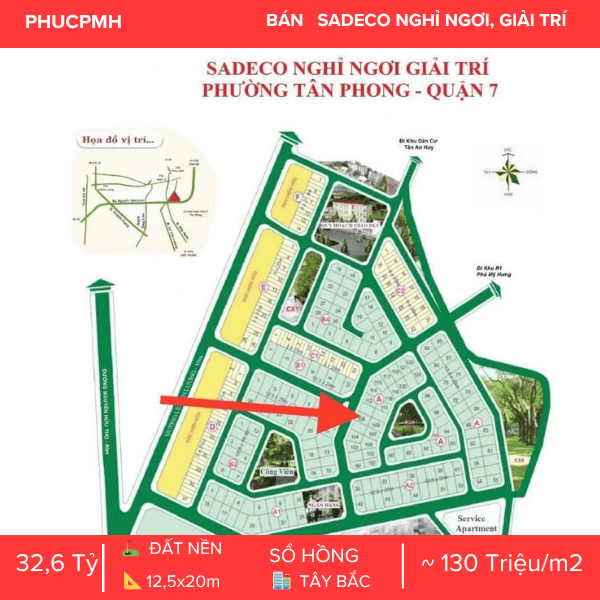 ĐẤT BIỆT THỰ ĐƠN LẬP SADECO NGHỈ NGƠI GIẢI TRÍ – MÃ LÔ A108 – VỊ TRÍ ĐẮC ĐỊA SAU VIVO CITY