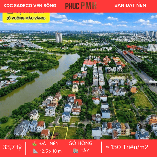 BÁN ĐẤT NỀN BIỆT THỰ ĐƠN LẬP MÃ LÔ S3 KHU DÂN CƯ SADECO VEN SÔNG QUẬN 7 – VỊ TRÍ ĐẮC ĐỊA ĐƯỜNG SỐ 3 – KHUÔN ĐẤT VÀNG NÂNG TẦM ĐẲNG CẤP