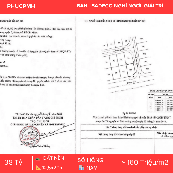 ĐẤT NỀN BIỆT THỰ ĐƠN LẬP LÔ GÓC 2 MẶT TIỀN – KDC SADECO GIẢI TRÍ QUẬN 7 – SAU LƯNG SC VIVO CITY
