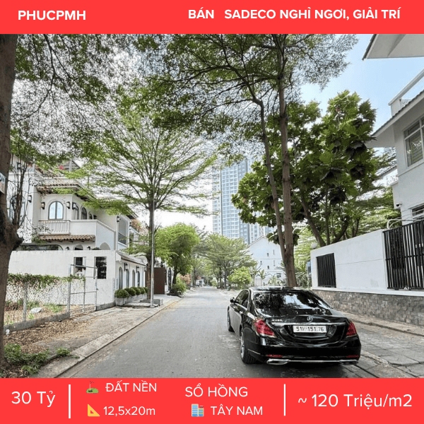 💎ĐẤT NỀN BIỆT THỰ SADECO NGHỈ NGƠI GIẢI TRÍ – KỀ CẬN SC VIVO CITY – SỔ HỒNG RIÊNG SẴN SÀNG