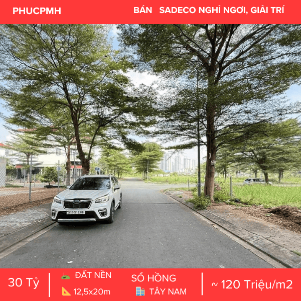 💎ĐẤT NỀN BIỆT THỰ SADECO NGHỈ NGƠI GIẢI TRÍ – KỀ CẬN SC VIVO CITY – SỔ HỒNG RIÊNG SẴN SÀNG