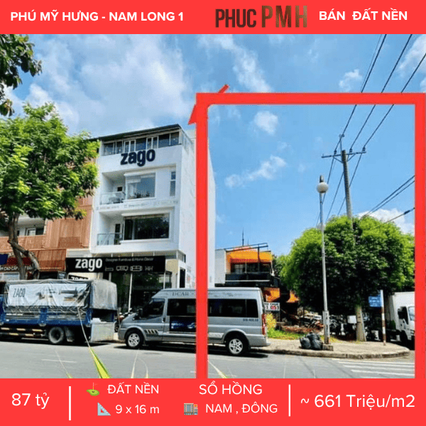 ĐẤT NỀN GÓC 2 MẶT TIỀN SIÊU ĐẮC ĐỊA – NAM LONG 1 PHÚ MỸ HƯNG – GIAO LỘ HÀ HUY TẬP & NGUYỄN BÍNH