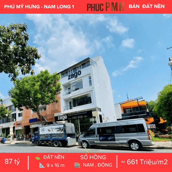 ĐẤT NỀN GÓC 2 MẶT TIỀN SIÊU ĐẮC ĐỊA – NAM LONG 1 PHÚ MỸ HƯNG – GIAO LỘ HÀ HUY TẬP & NGUYỄN BÍNH