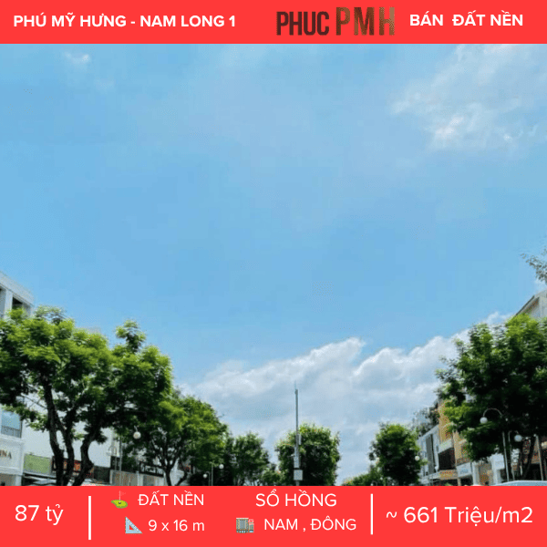 ĐẤT NỀN GÓC 2 MẶT TIỀN SIÊU ĐẮC ĐỊA – NAM LONG 1 PHÚ MỸ HƯNG – GIAO LỘ HÀ HUY TẬP & NGUYỄN BÍNH