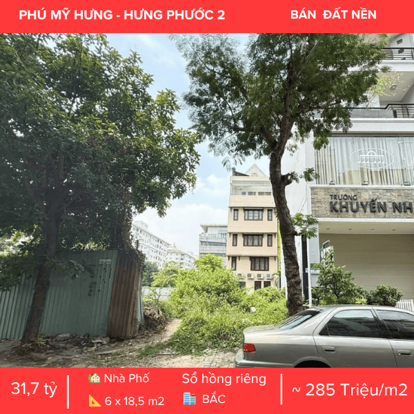 💎ĐẤT NỀN HƯNG PHƯỚC 2 PHÚ MỸ HƯNG, QUY HOẠCH HẦM + 5 TẦNG, TIỀM NĂNG KINH DOANH LỚN