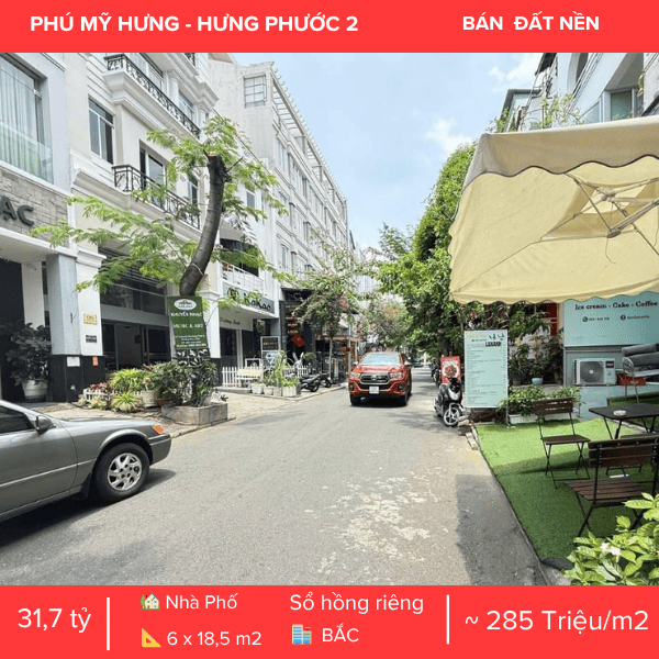 💎ĐẤT NỀN HƯNG PHƯỚC 2 PHÚ MỸ HƯNG, QUY HOẠCH HẦM + 5 TẦNG, TIỀM NĂNG KINH DOANH LỚN