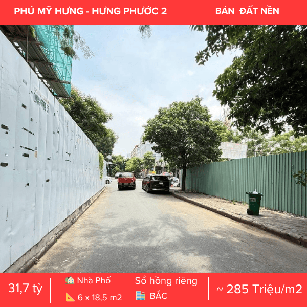 💎ĐẤT NỀN HƯNG PHƯỚC 2 PHÚ MỸ HƯNG, QUY HOẠCH HẦM + 5 TẦNG, TIỀM NĂNG KINH DOANH LỚN