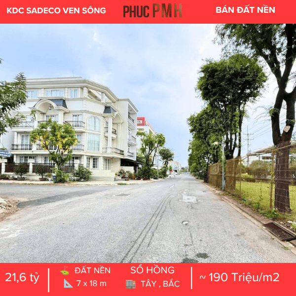 VỊ TRÍ GÓC ĐỘC BẢN – HAI MẶT TIỀN THOÁNG ĐÃNG – TÂM ĐIỂM SADECO VEN SÔNG