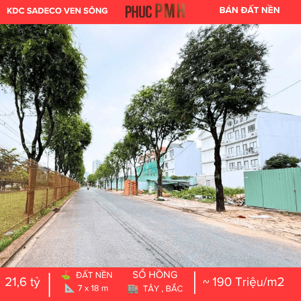 VỊ TRÍ GÓC ĐỘC BẢN – HAI MẶT TIỀN THOÁNG ĐÃNG – TÂM ĐIỂM SADECO VEN SÔNG