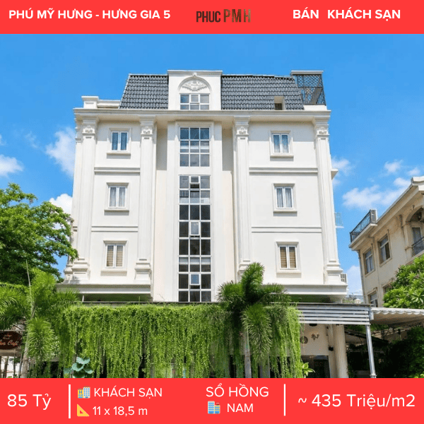 SIÊU PHẨM TÒA NHÀ LÔ GÓC 2 MẶT TIỀN PHÚ MỸ HƯNG – HƯNG GIA 5 – HĐ THUÊ $6.000/THÁNG