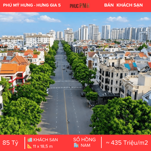 SIÊU PHẨM TÒA NHÀ LÔ GÓC 2 MẶT TIỀN PHÚ MỸ HƯNG – HƯNG GIA 5 – HĐ THUÊ $6.000/THÁNG