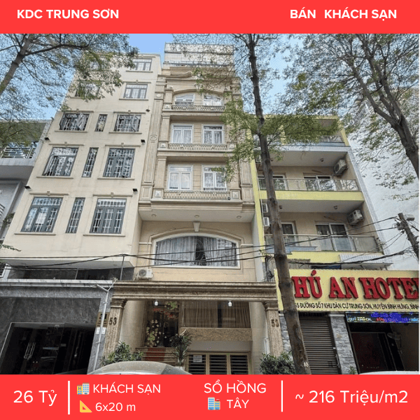  KHÁCH SẠN 21 PHÒNG KDC TRUNG SƠN – KẾT CẤU HẦM & THANG MÁY – GIÁ CHỐT CỰC TỐT TRỤC ĐƯỜNG SỐ 7
