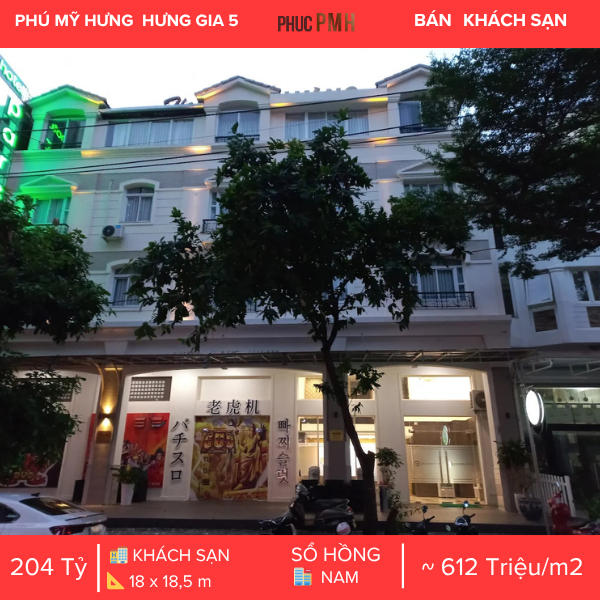 KHÁCH SẠN 36 PHÒNG CAO CẤP VÀ 1 NHÀ HÀNG – VỊ TRÍ VÀNG TẠI PHÚ MỸ HƯNG