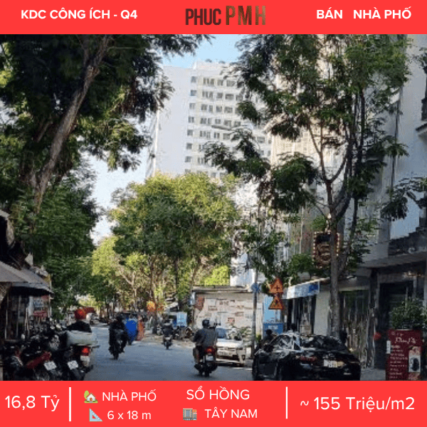 Nhà phố căn góc B9 KDC Công Ích Q4, Quận 7. Diện tích 108m², ngang 6m bề thế, không gian 2 mặt tiền cực kỳ thoáng mát