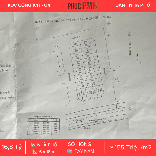 Nhà phố căn góc B9 KDC Công Ích Q4, Quận 7. Diện tích 108m², ngang 6m bề thế, không gian 2 mặt tiền cực kỳ thoáng mát