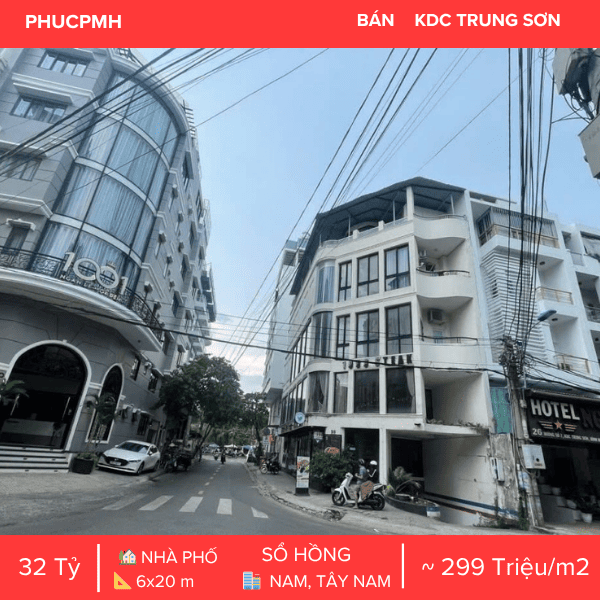 SIÊU PHẨM CĂN GÓC 2 MẶT TIỀN KDC TRUNG SƠN – KẾT CẤU CÓ HẦM & THANG MÁY – GIÁ CHỦ NGỘP GIẢM 8 TỶ