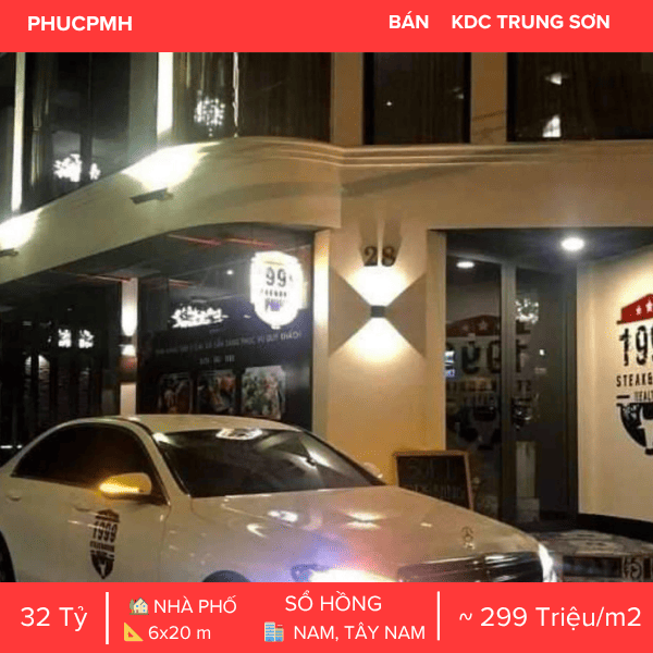 SIÊU PHẨM CĂN GÓC 2 MẶT TIỀN KDC TRUNG SƠN – KẾT CẤU CÓ HẦM & THANG MÁY – GIÁ CHỦ NGỘP GIẢM 8 TỶ