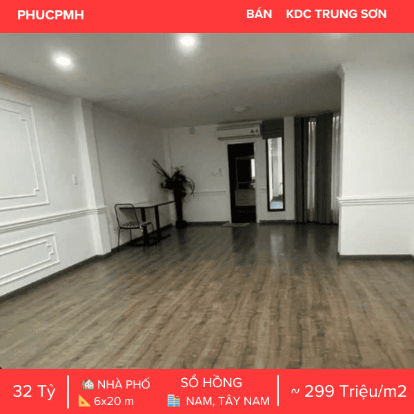SIÊU PHẨM CĂN GÓC 2 MẶT TIỀN KDC TRUNG SƠN – KẾT CẤU CÓ HẦM & THANG MÁY – GIÁ CHỦ NGỘP GIẢM 8 TỶ