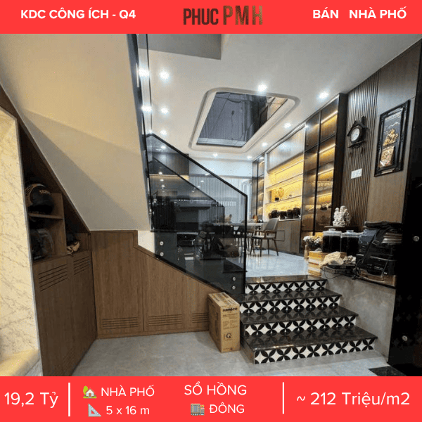 Vị trí đắc địa, tiện nghi vượt trội – Nhà phố số 29 Đường 1B (KDC Công ích Quận 4) hướng Đông vượng khí