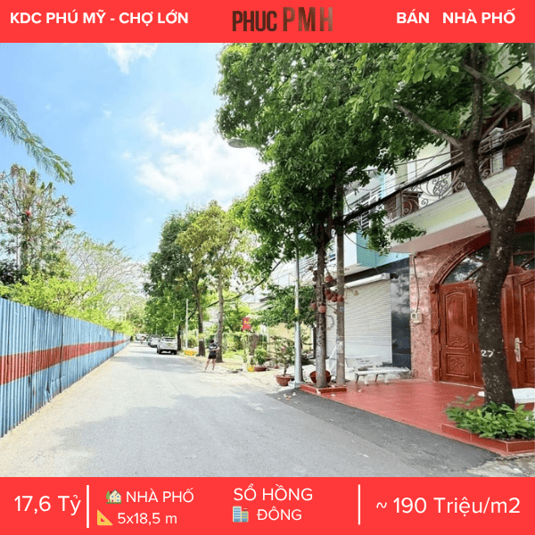 NHÀ PHỐ KDC PHÚ MỸ CHỢ LỚN – SÁT METRO TÂN MỸ – NỘI THẤT GỖ ĐỎ ĐẲNG CẤP