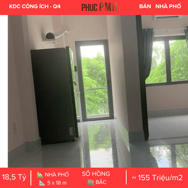 Nhà phố số 19 Đường 1A (KDC Công ích Quận 4), diện tích 90m², kết cấu trệt 3 lầu vững chãi, sổ hồng riêng công chứng ngay