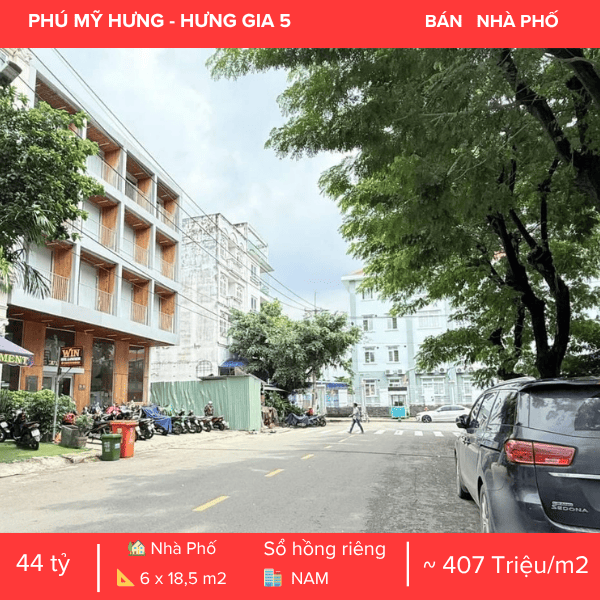 NHÀ PHỐ HƯNG GIA 5 PHÚ MỸ HƯNG – CÓ THANG MÁY – CẦU THANG THOÁT HIỂM RIÊNG BIỆT