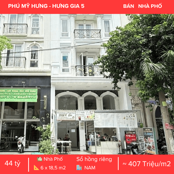 NHÀ PHỐ HƯNG GIA 5 PHÚ MỸ HƯNG – CÓ THANG MÁY – CẦU THANG THOÁT HIỂM RIÊNG BIỆT