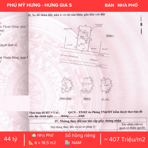 💎 NHÀ PHỐ HƯNG GIA 5 PHÚ MỸ HƯNG, MẶT TIỀN ĐƯỜNG 20M, CÓ THANG MÁY, KẾT CẤU 6 TẦNG